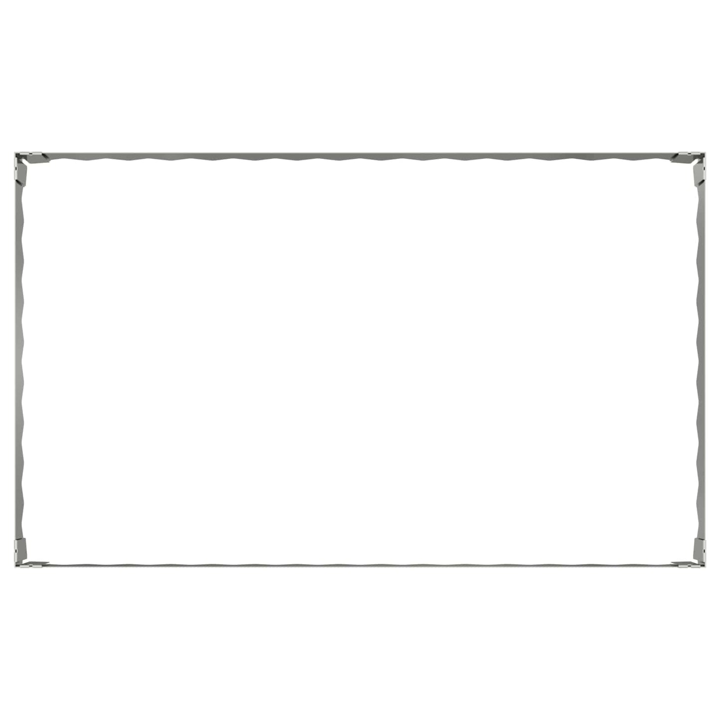 Bordura per Prato 4 pcs 100 x 60 x 20 cm Acciaio Argento | homemem39