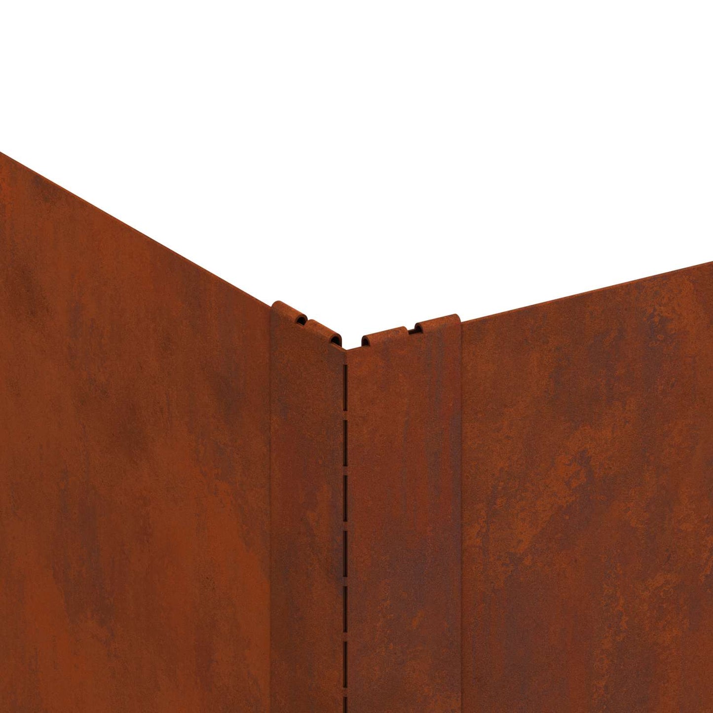 Bordura per Prato 100 x 60 x 20 cm Acciaio Ruggine | homemem39