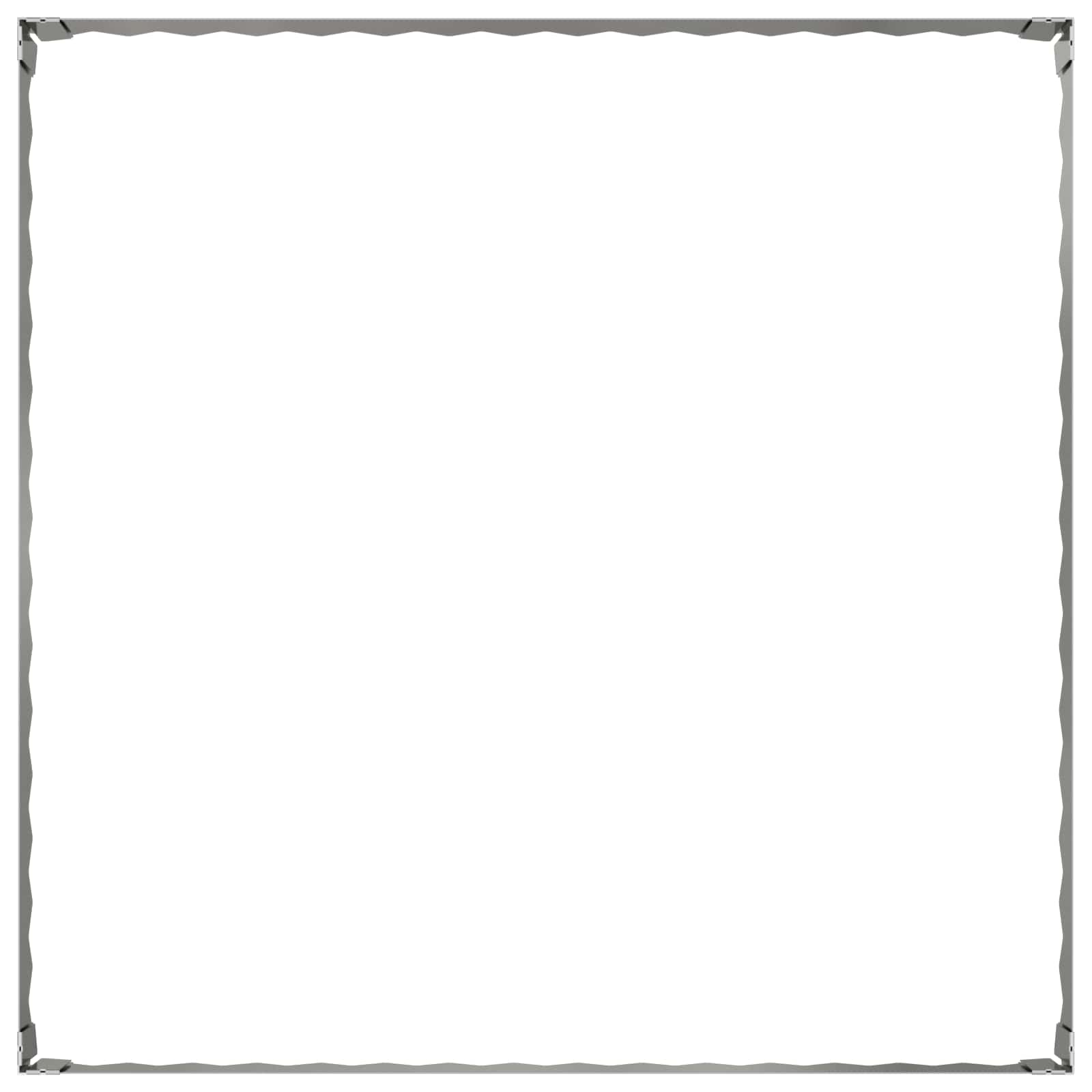 Bordura per Prato 100 x 100 x 20 cm Acciaio Argento | homemem39