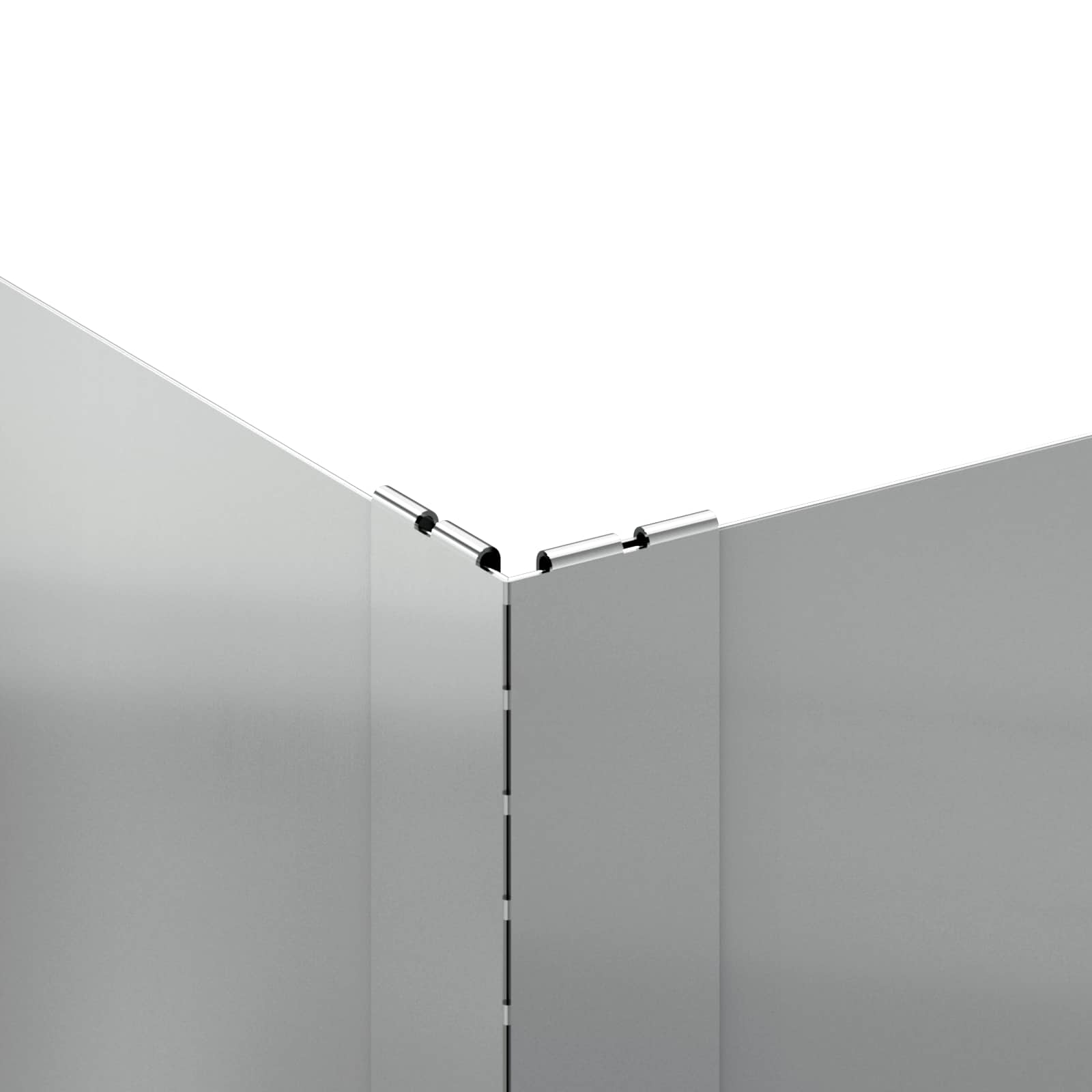 Bordura per Prato 4 pcs 100 x 100 x 20 cm Acciaio Argento | homemem39
