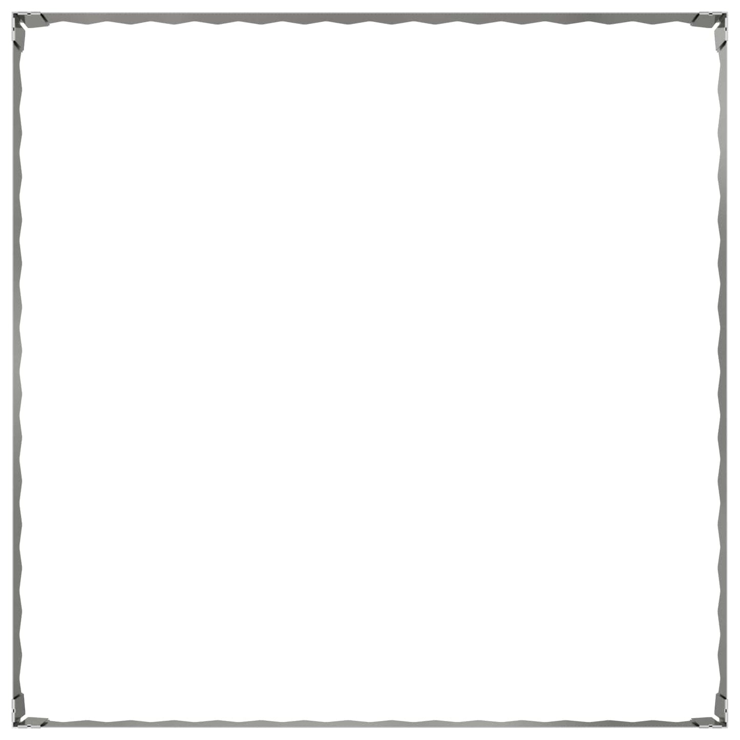 Bordura per Prato 4 pcs 100 x 100 x 20 cm Acciaio Argento | homemem39