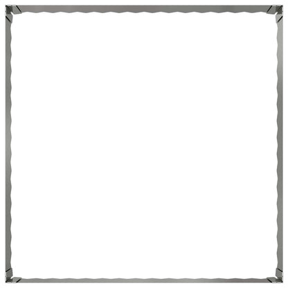 Bordura per Prato 100 x 100 x 35 cm Acciaio Argento | homemem39