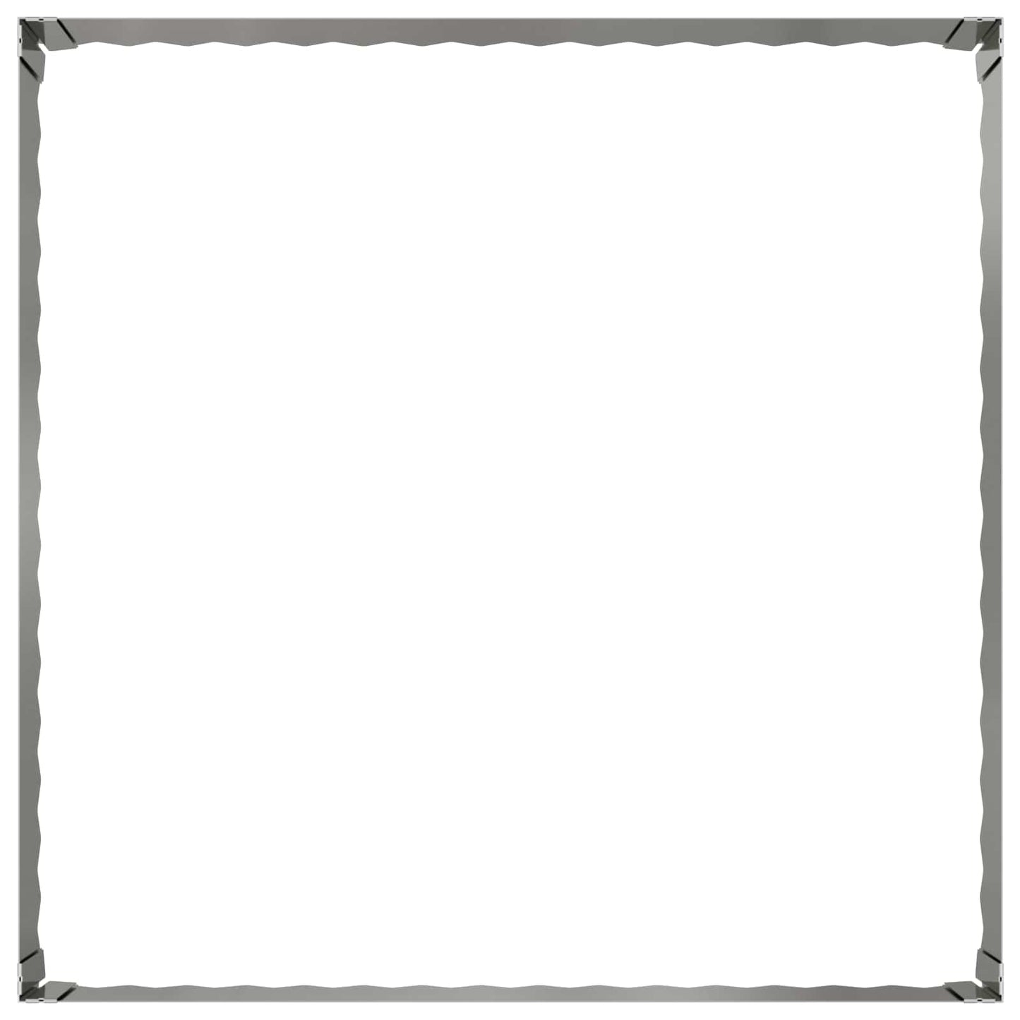 Bordura per Prato 4 pcs 100 x 100 x 35 cm Acciaio Argento | homemem39