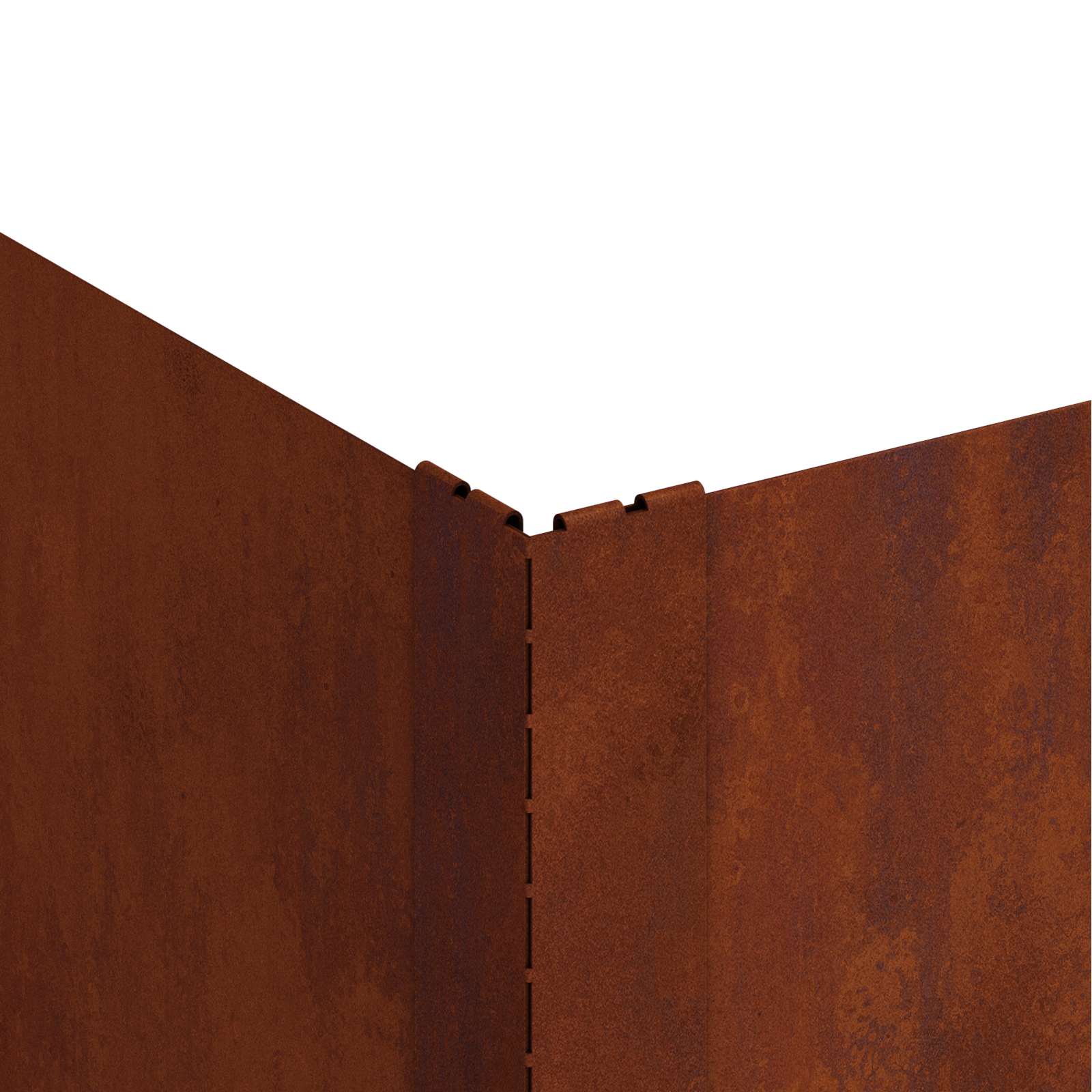 Bordura per Prato 100 x 100 x 35 cm Acciaio Ruggine | homemem39