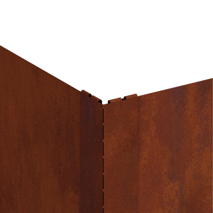 Bordura per Prato 100 x 100 x 35 cm Acciaio Ruggine | homemem39
