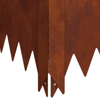 Bordura per Prato 100 x 100 x 35 cm Acciaio Ruggine | homemem39