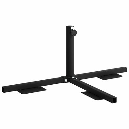 Telaio Base per Parasol a Mezza Nero Acciaio for 32-38 mm Pole