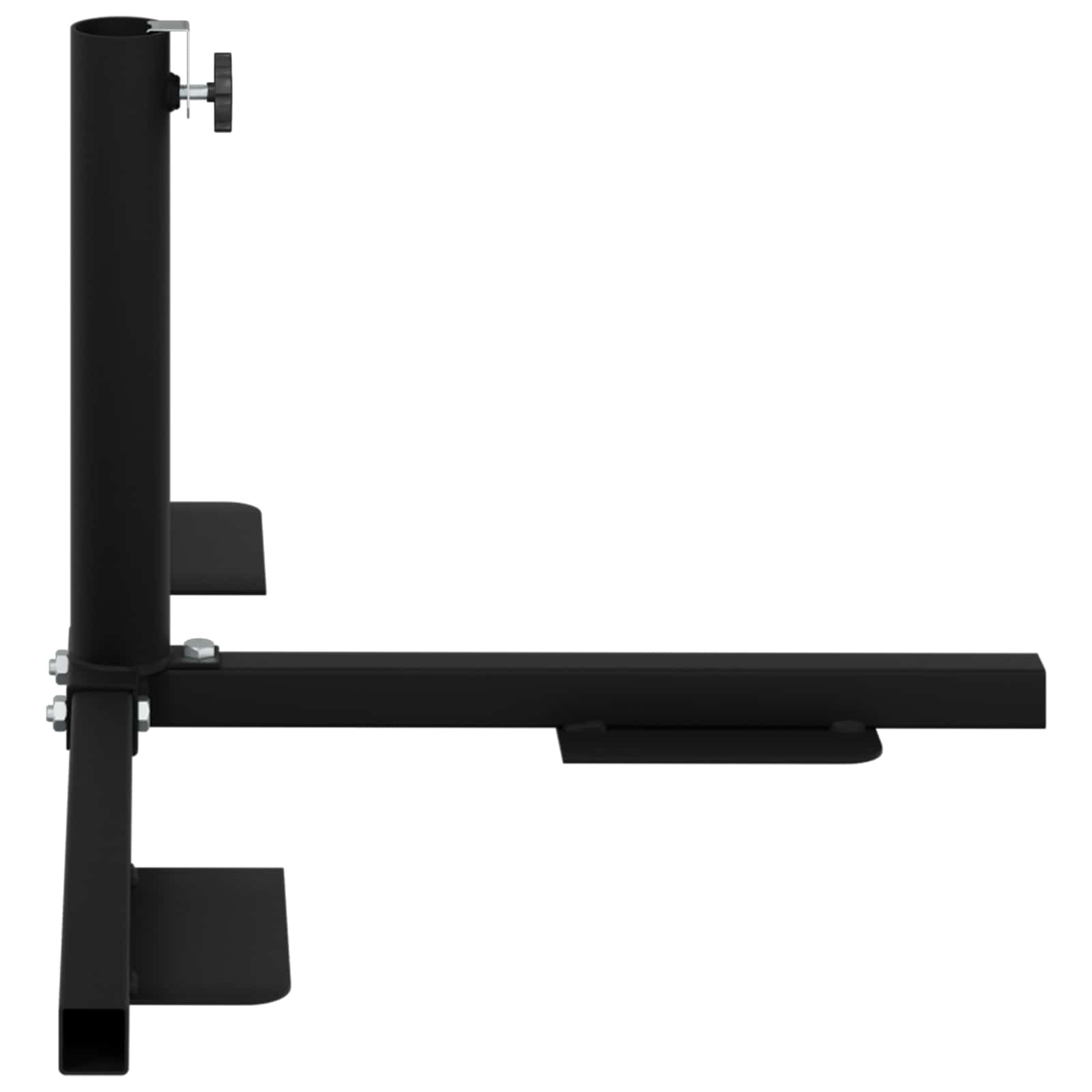 Telaio Base per Parasol a Mezza Nero Acciaio for 32-38 mm Pole | homemem39