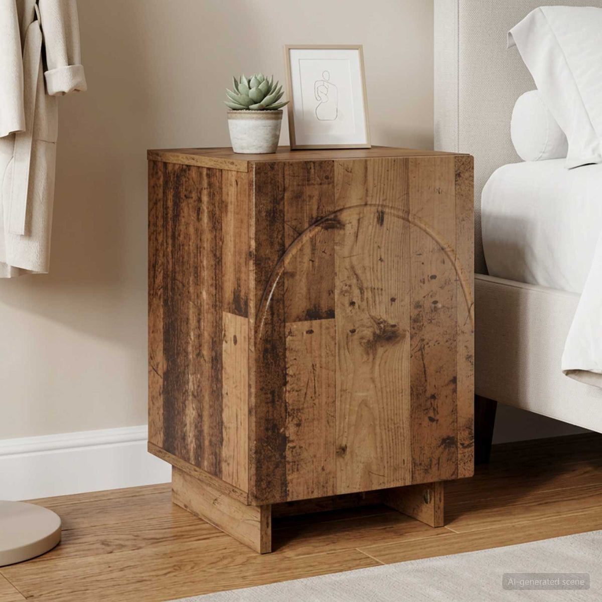Comodino Legno antico 33,5 x 34,5 x 50 cm Legno ingegnerizzato