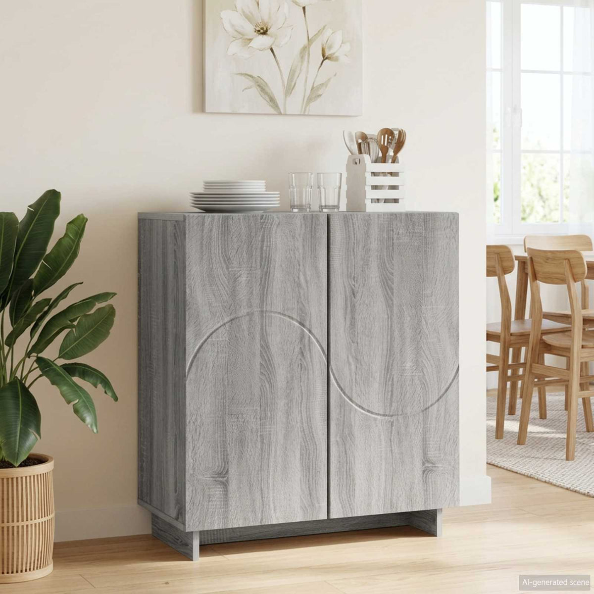 Credenza Sonoma grigio 67 x 34,5 x 75 cm Legno ingegnerizzato | homemem39