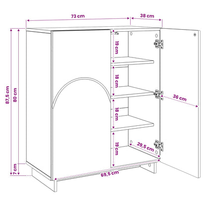 Scarpiera 73 x 38 x 87,5 cm Legno ingegnerizzato Nero | homemem39