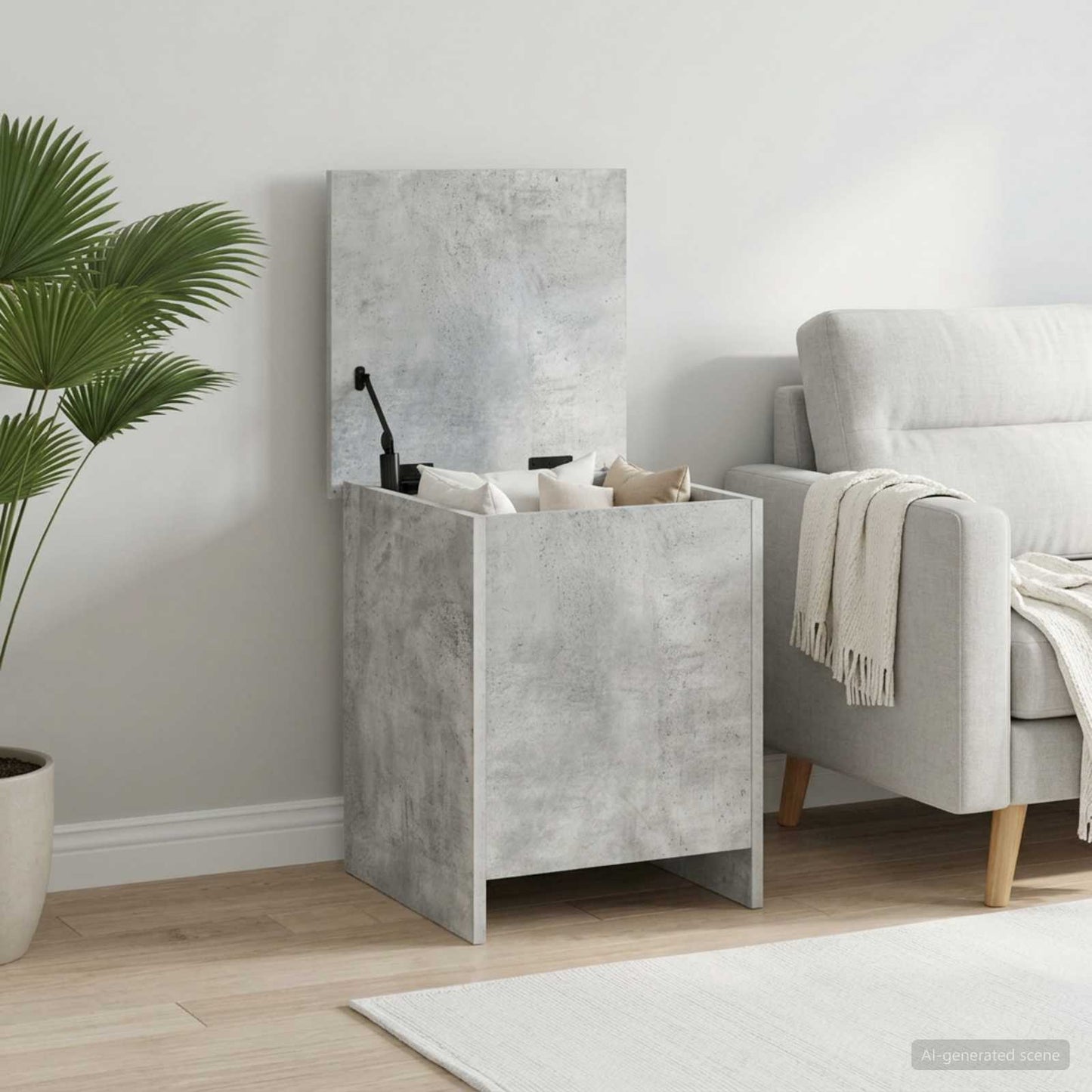 Cassa di stoccaggio Grigio Cemento 40 x 40 x 50 cm | homemem39