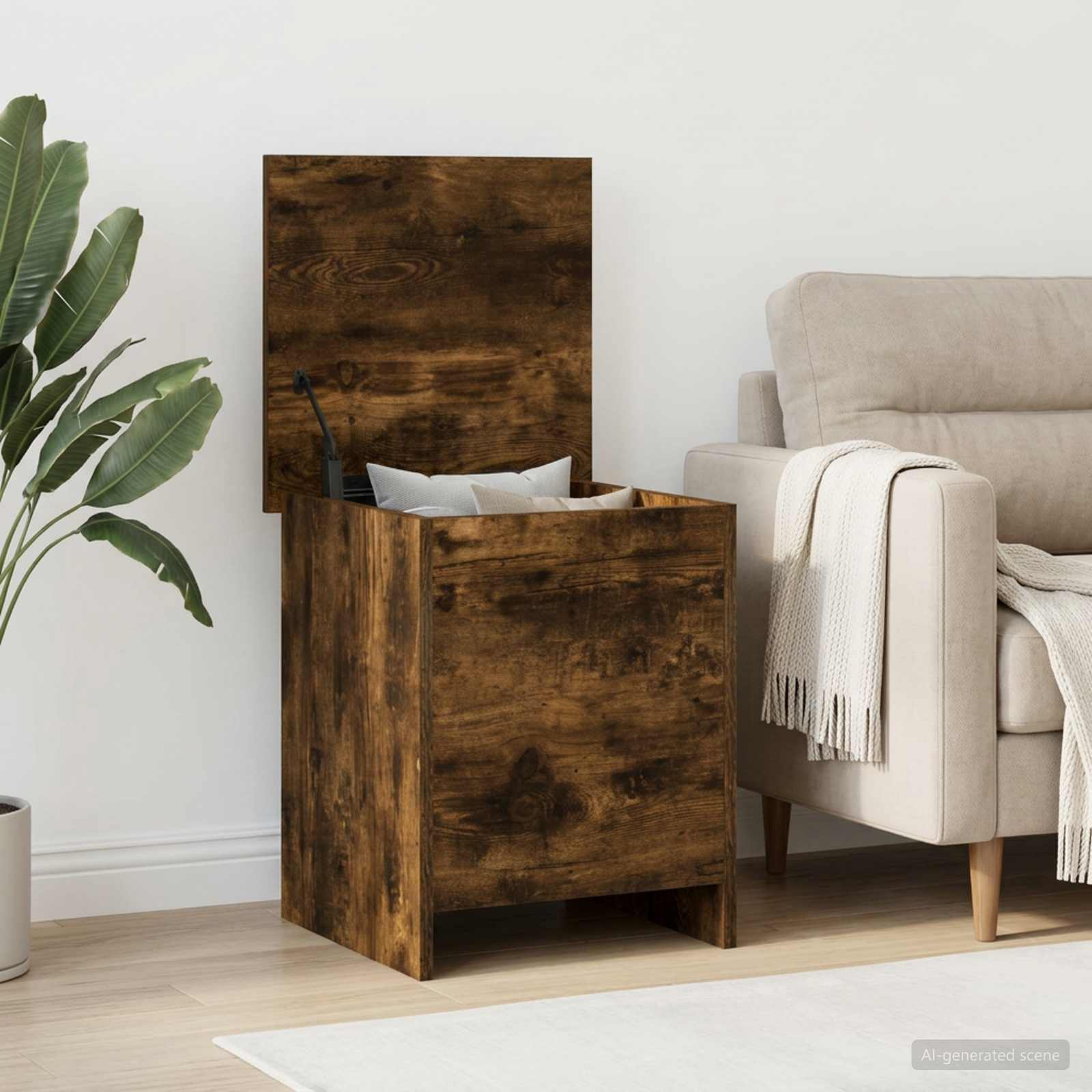 Cassa di stoccaggio Rovere Fumo 40 x 40 x 50 cm | homemem39