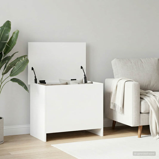 Cassa di stoccaggio Bianco 60 x 40 x 50 cm Legno ingegnerizzato - homemem39
