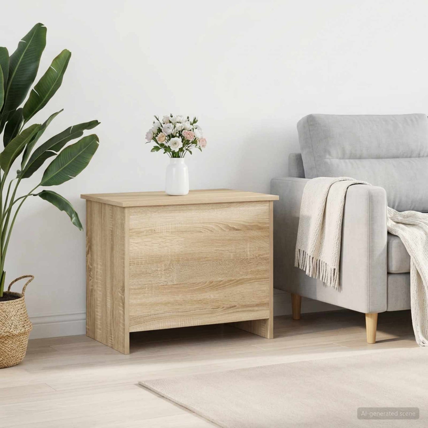 Cassa di stoccaggio Rovere Sonoma 60 x 40 x 50 cm | homemem39