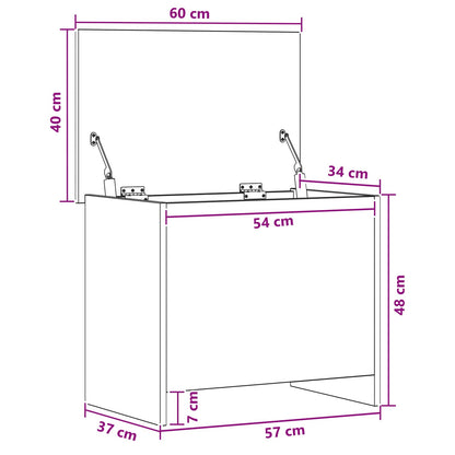 Cassa di stoccaggio Grigio Cemento 60 x 40 x 50 cm | homemem39