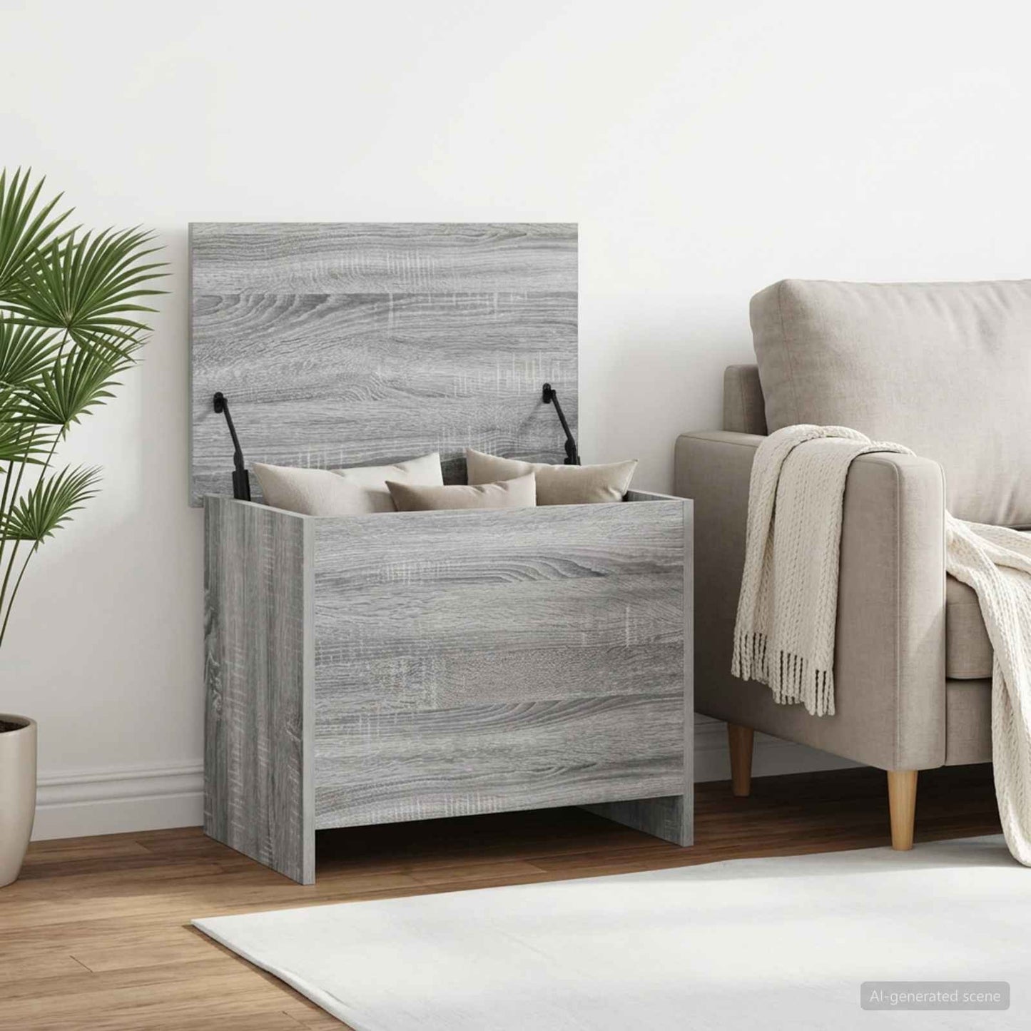 Cassa di stoccaggio Sonoma grigio 60 x 40 x 50 cm | homemem39