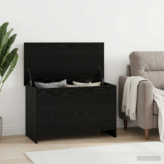Cassa di stoccaggio Rovere Nero 80 x 40 x 50 cm | homemem39