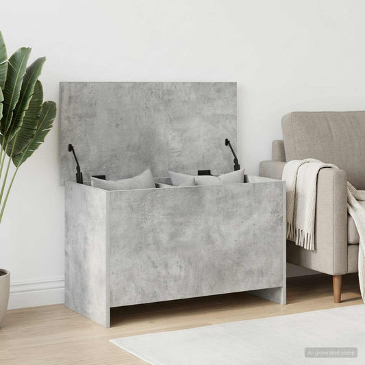 Cassa di stoccaggio Grigio Cemento 80 x 40 x 50 cm | homemem39