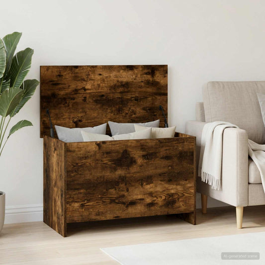 Cassa di stoccaggio Rovere Fumo 80 x 40 x 50 cm | homemem39