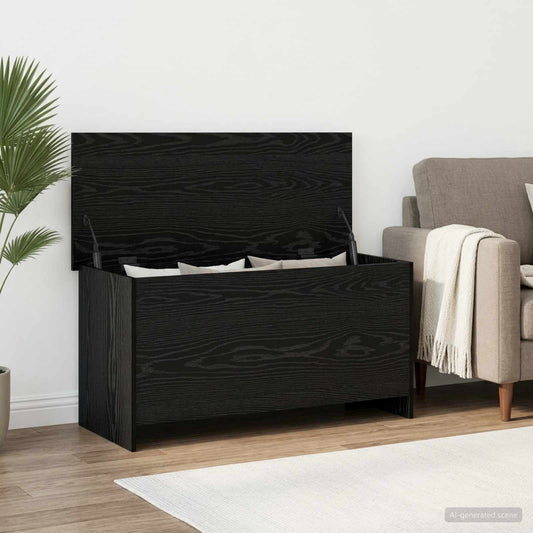 Cassa di stoccaggio Rovere Nero 100 x 40 x 50 cm | homemem39