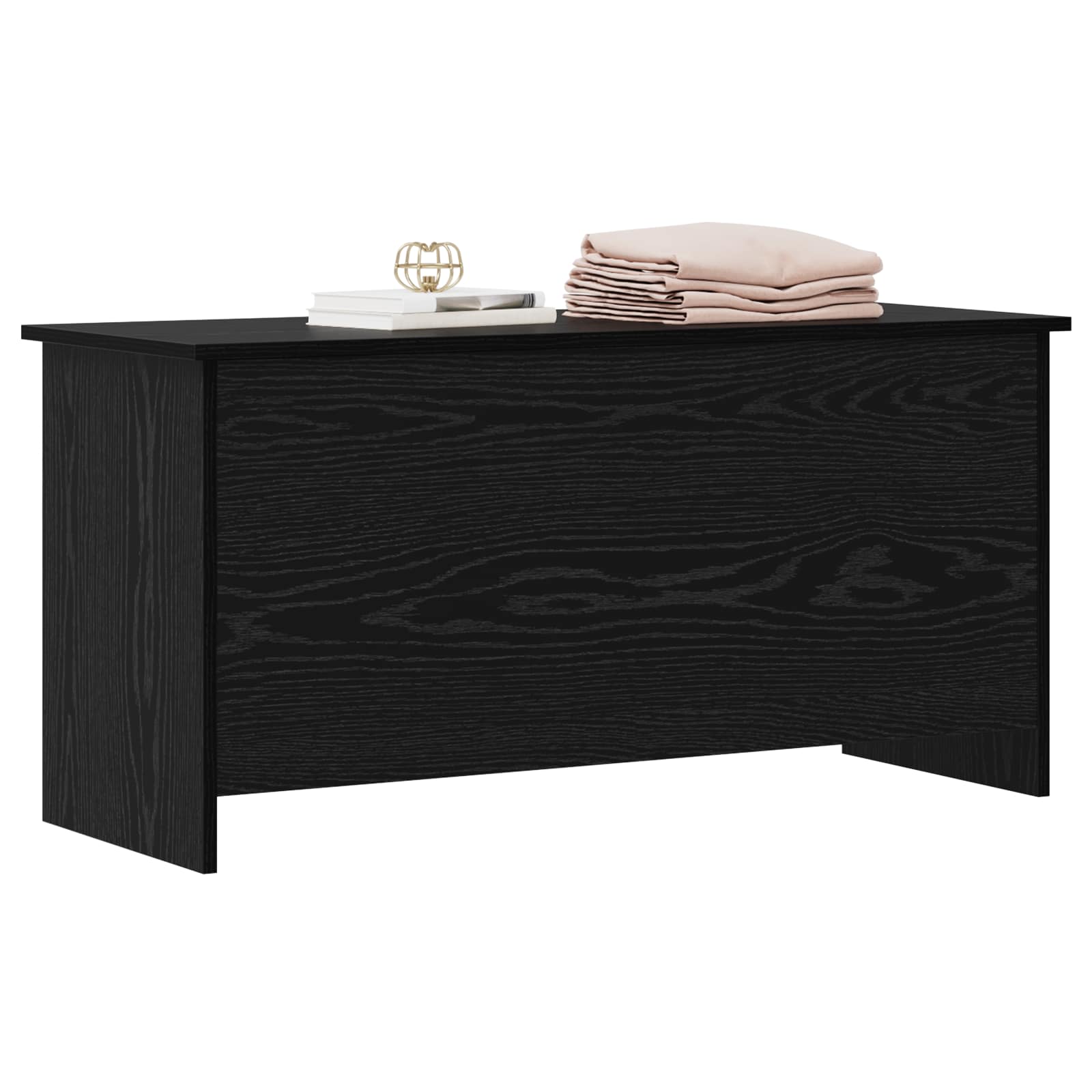 Cassa di stoccaggio Rovere Nero 100 x 40 x 50 cm | homemem39