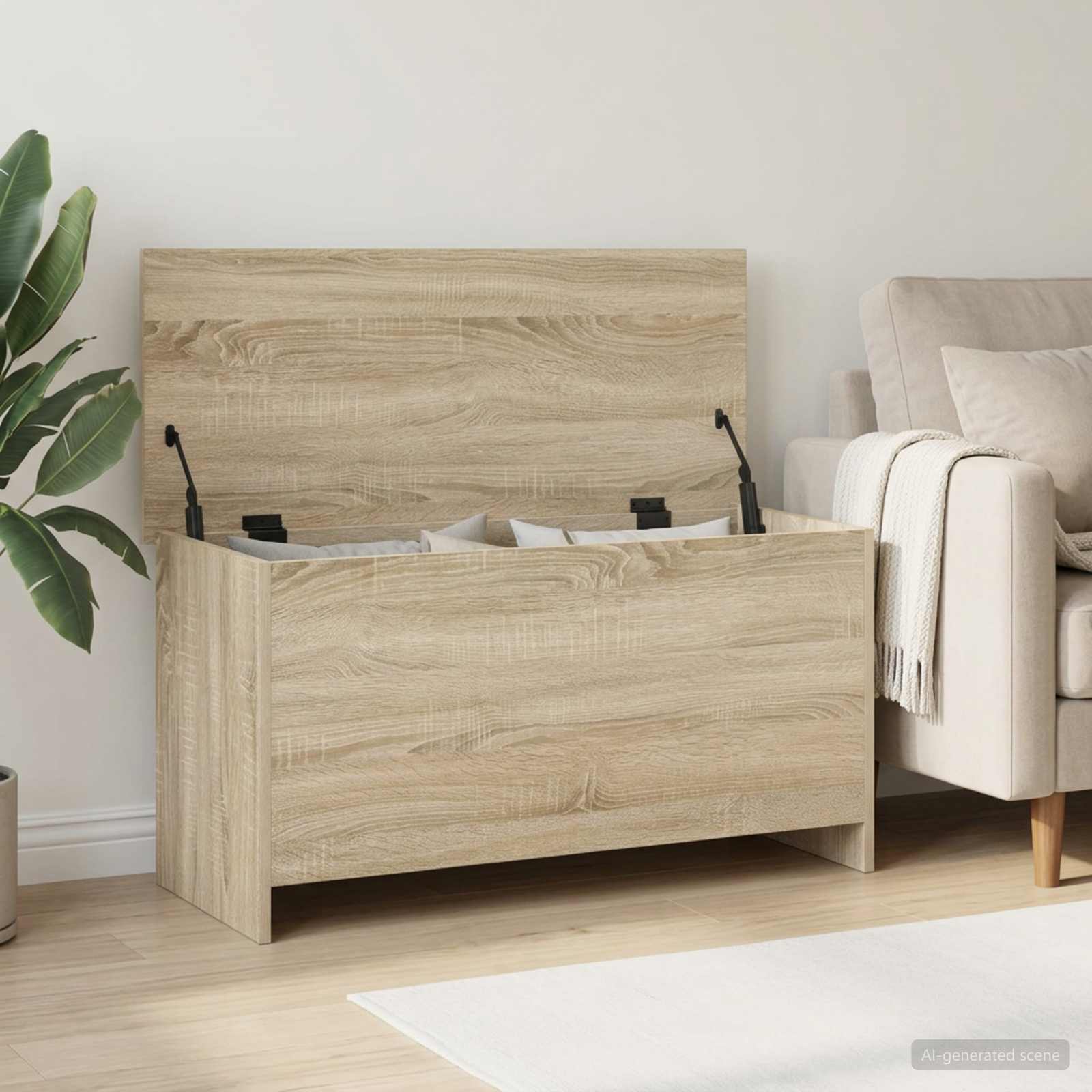 Cassa di stoccaggio Rovere Sonoma 100 x 40 x 50 cm | homemem39