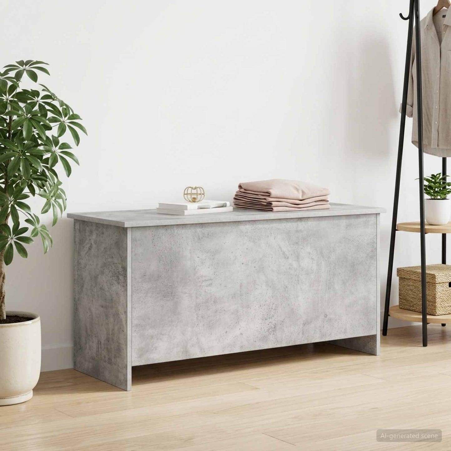 Cassa di stoccaggio Grigio Cemento 100 x 40 x 50 cm | homemem39