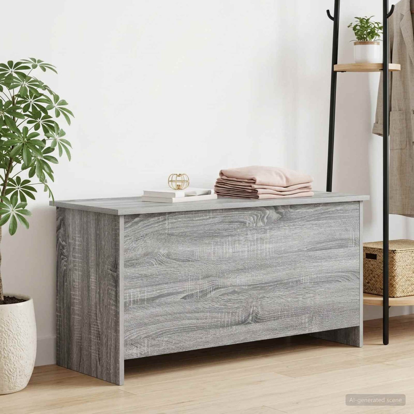 Cassa di stoccaggio Sonoma grigio 100 x 40 x 50 cm | homemem39