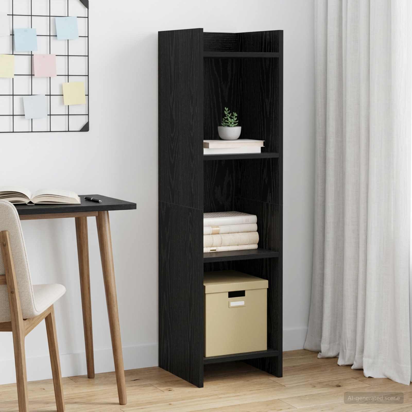 Libreria Rovere Nero 30 x 30 x 111 cm Legno ingegnerizzato | homemem39