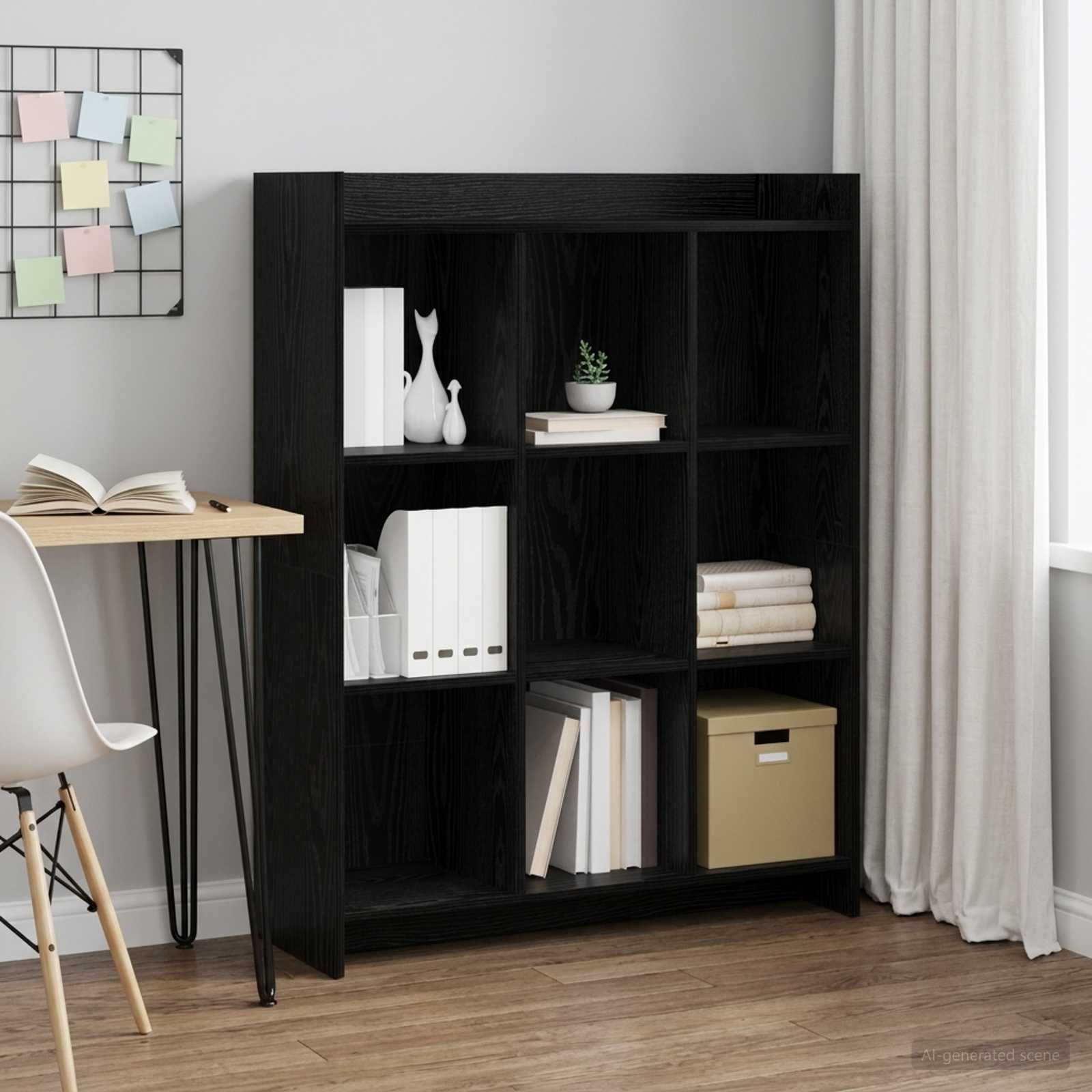 Libreria Rovere Nero 87,5 x 30 x 111 cm Legno ingegnerizzato | homemem39
