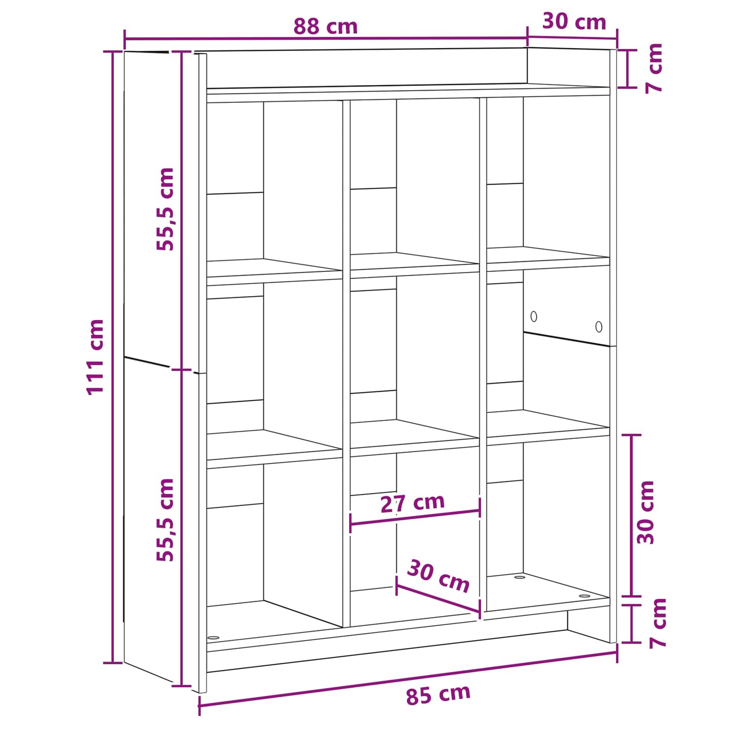 Libreria Grigio Concretè 87,5 x 30 x 111 cm | homemem39