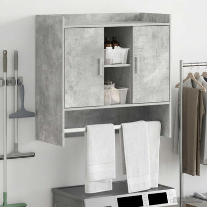 Scaffale da parete A parete Grigio Cemento 80 x 36 x 80 cm | homemem39