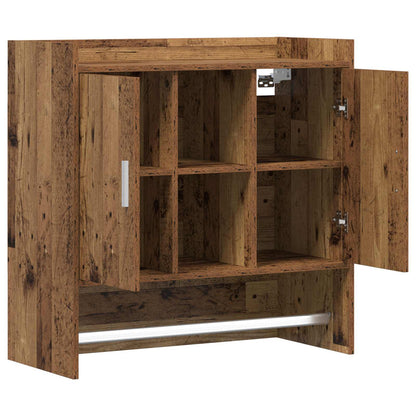 Scaffale da parete A parete Legno antico 80 x 36 x 80 cm | homemem39