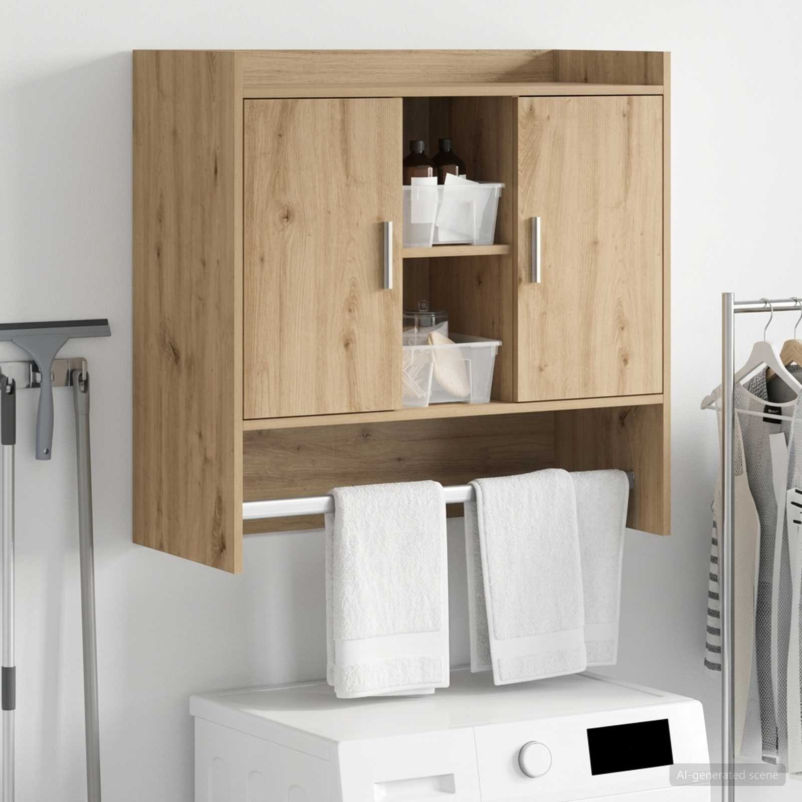 Scaffale da parete A parete Rovere Artigianale 80 x 36 x 80 cm | homemem39
