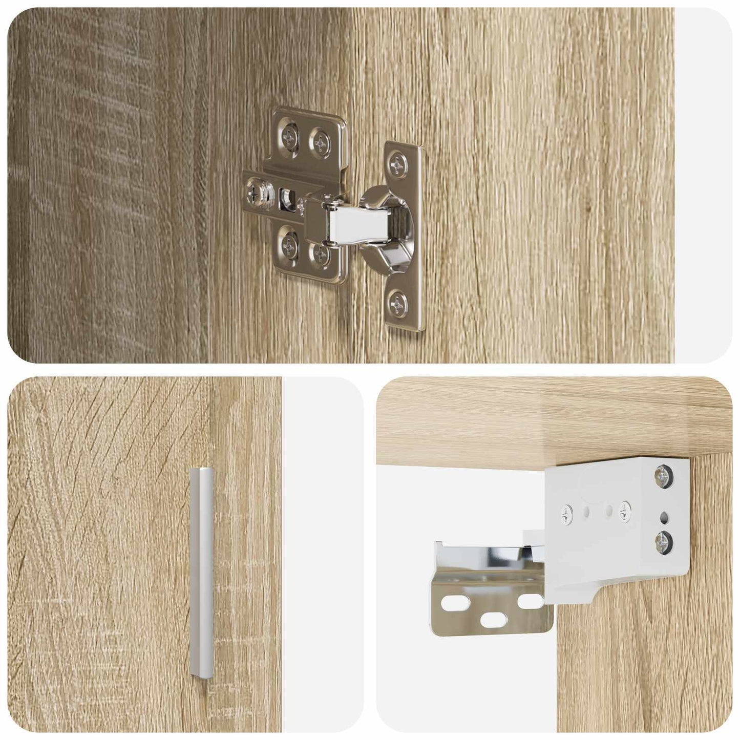 Scaffale da parete A parete Rovere Sonoma 80 x 36 x 80 cm | homemem39
