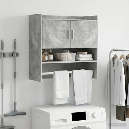 Scaffale da parete A parete Grigio Cemento 80 x 36 x 80 cm | homemem39