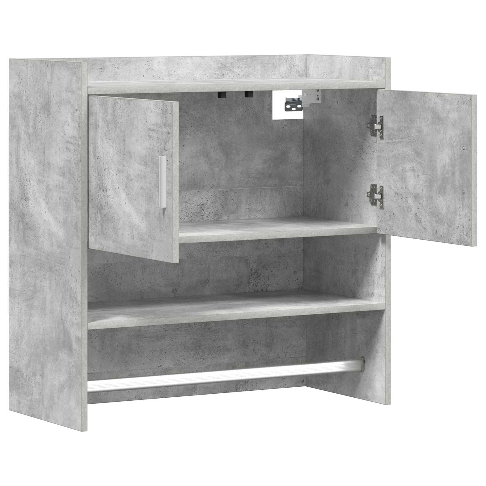 Scaffale da parete A parete Grigio Cemento 80 x 36 x 80 cm | homemem39