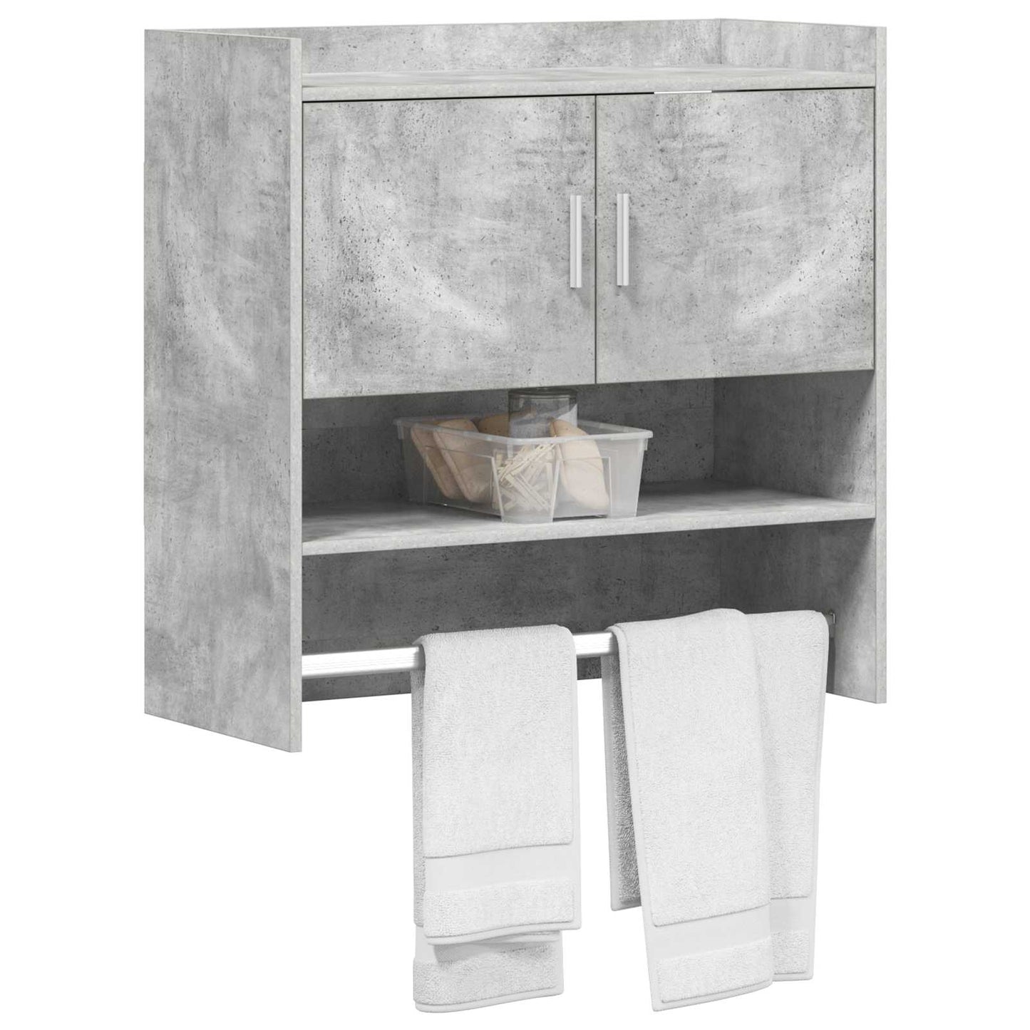 Scaffale da parete A parete Grigio Cemento 80 x 36 x 80 cm | homemem39