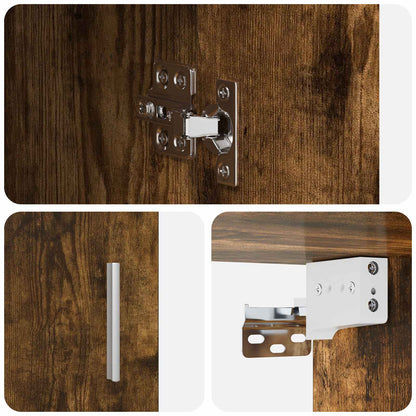 Scaffale da parete A parete Rovere Fumo 80 x 36 x 80 cm | homemem39