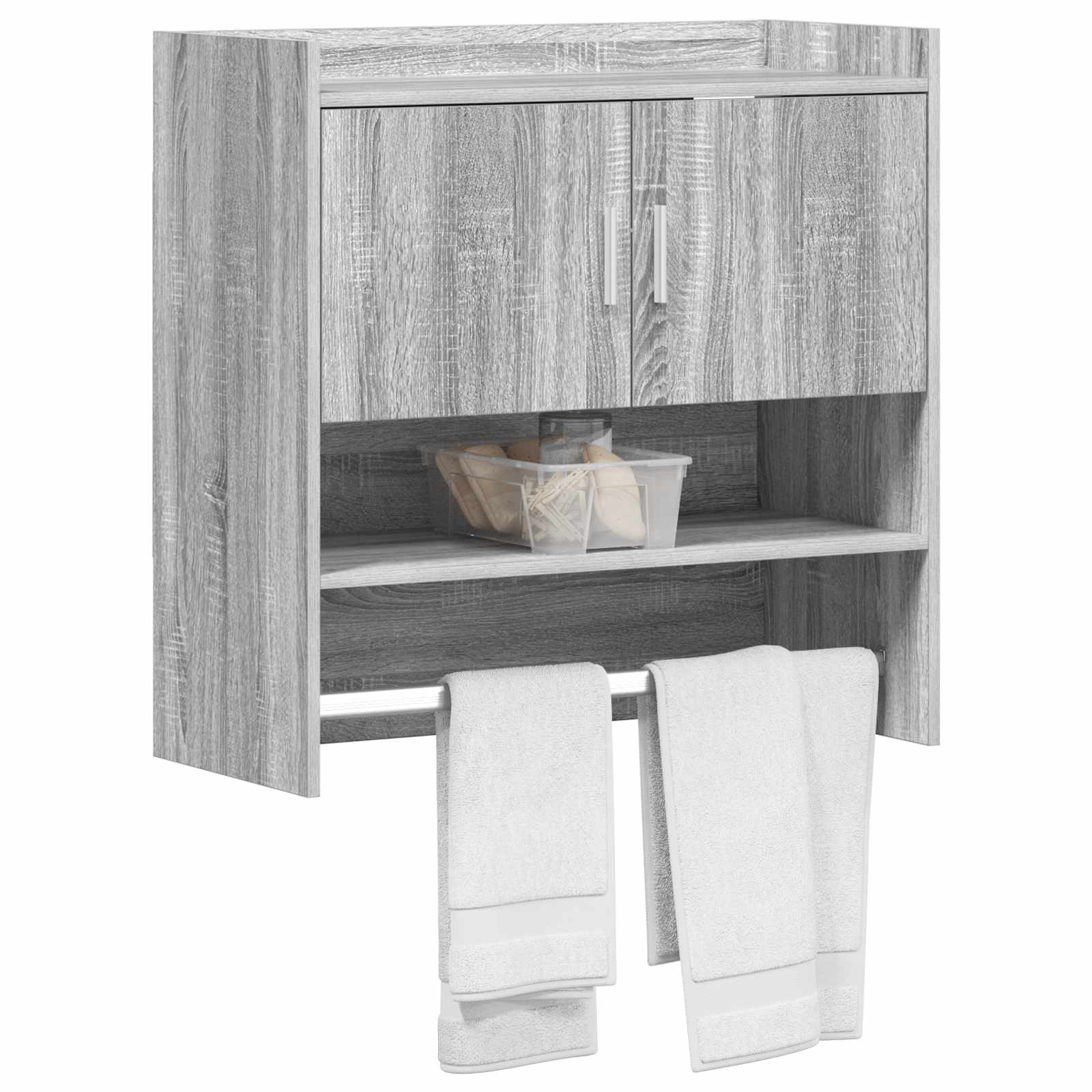 Scaffale da parete A parete Sonoma grigio 80 x 36 x 80 cm | homemem39