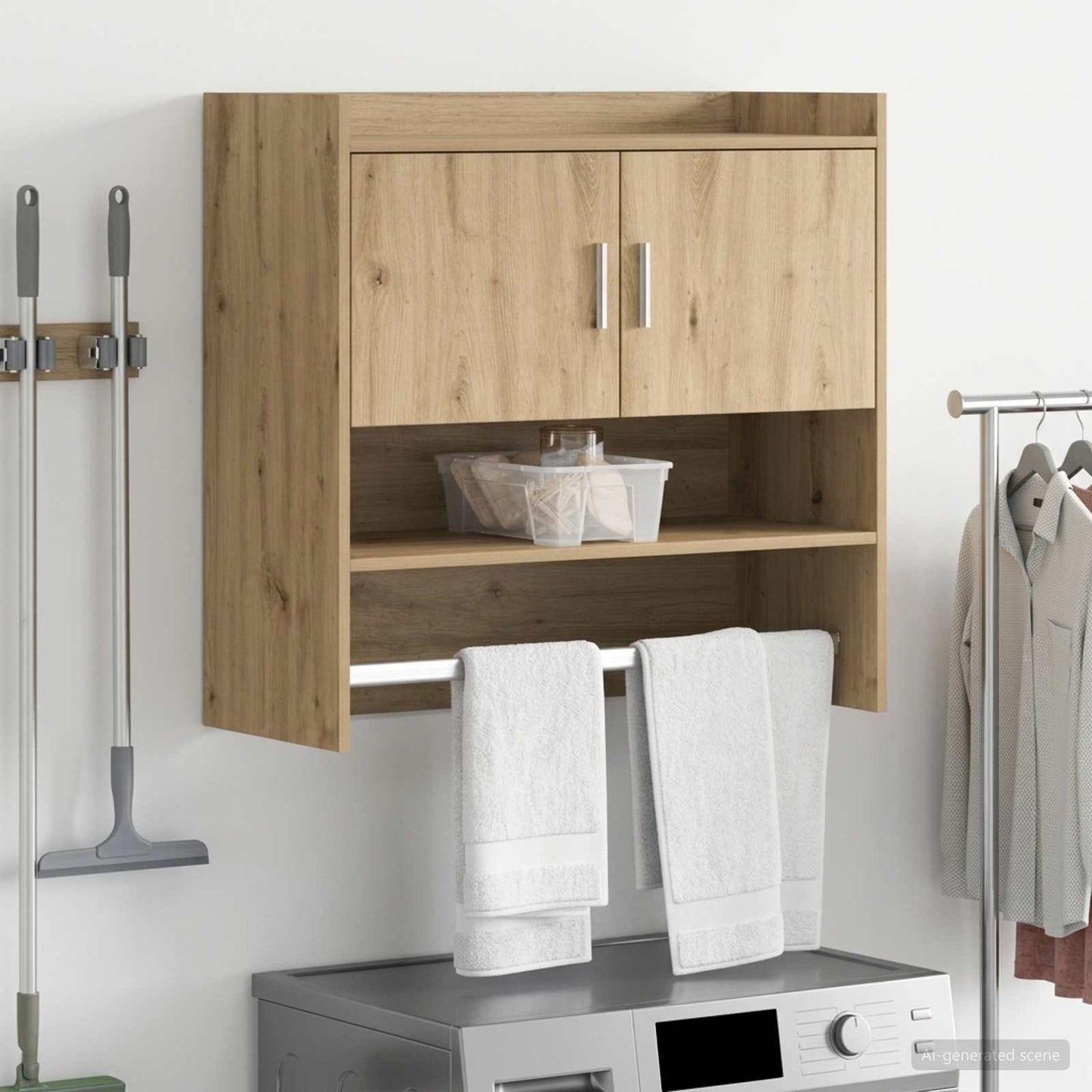 Scaffale da parete A parete Rovere Artigianale 80 x 36 x 80 cm | homemem39
