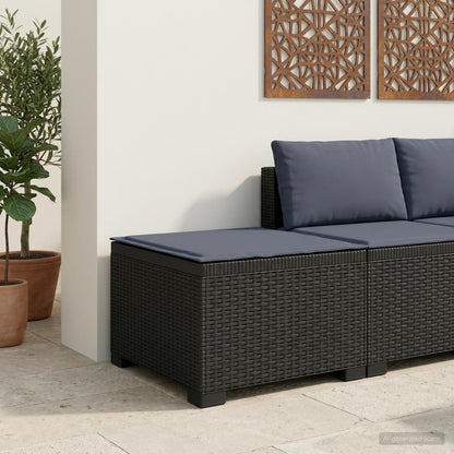 Divano da Giardino a 1 Posto con Cuscino Aspetto Rattan PP | homemem39