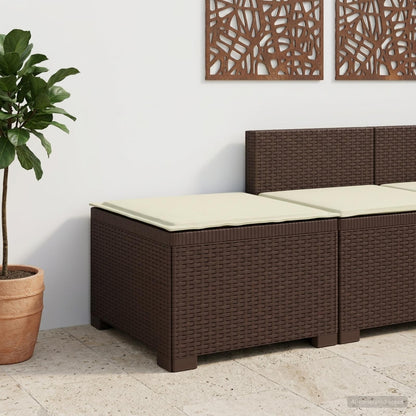 Divano da Giardino a 1 Posto con Cuscino Aspetto Rattan PP | homemem39