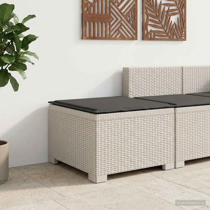 Divano da Giardino a 1 Posto con Cuscino Aspetto Rattan PP | homemem39