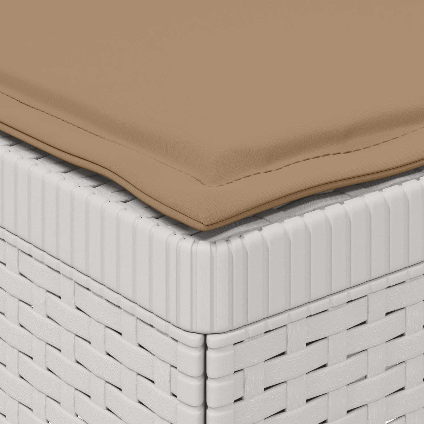 Divano da Giardino a 1 Posto con Cuscino Aspetto Rattan PP | homemem39