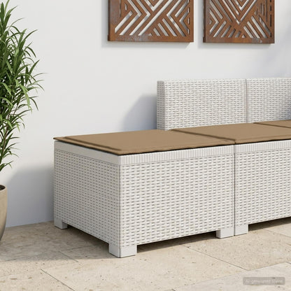 Divano da Giardino a 1 Posto con Cuscino Aspetto Rattan PP | homemem39