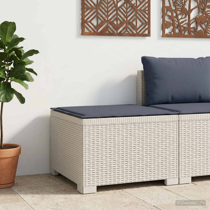 Divano da Giardino a 1 Posto con Cuscino Aspetto Rattan PP | homemem39