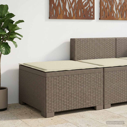 Divano da Giardino a 1 Posto con Cuscino Aspetto Rattan PP | homemem39