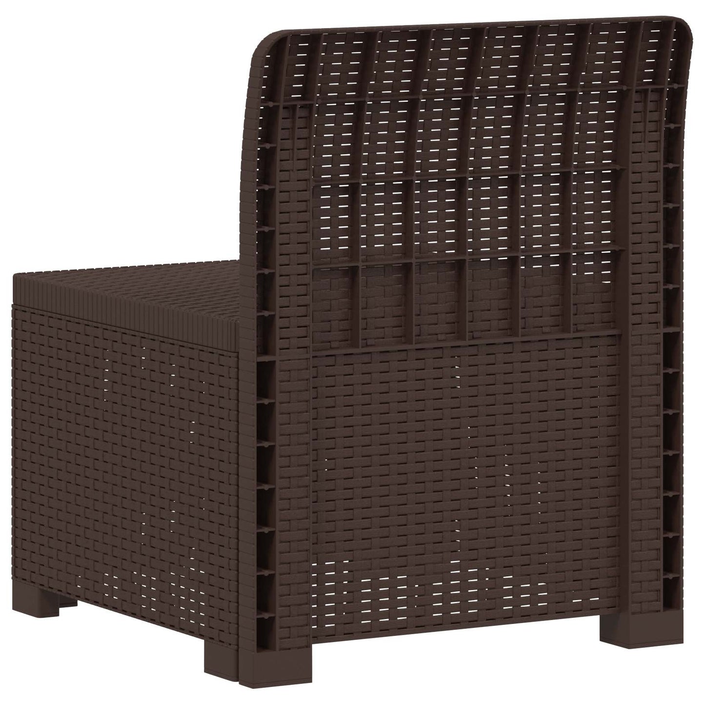 Divano da Giardino a 1 Posto Aspetto Rattan PP Marrone | homemem39